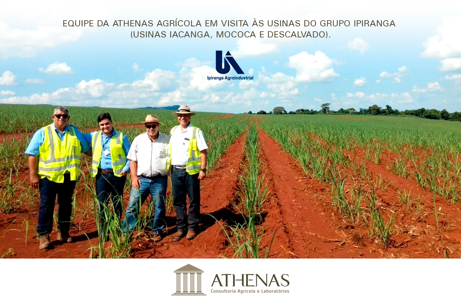 Equipe Athenas realiza visita técnica às Usinas do Grupo Ipiranga